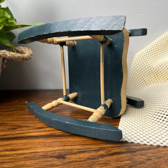 Wooden Toy Doll Rocking Chair Doll Furniture Hand Painted 10-3/4" Tall - Picture 11 of 15